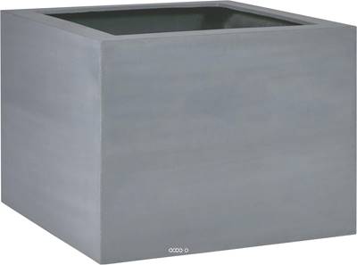 Bac fibres de verre renforcé 80 x 80 cm H 60 cm Ext. carré gris mat