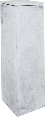 Bac polystone 35 cm x 35 cm H 100 cm Ext. carré haut gris ciment