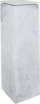 Bac polystone 35 cm x 35 cm H 100 cm Ext. carré haut gris ciment