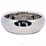 Bac acier inoxydable Ø 40 cm H 11 cm Ext. bol argent