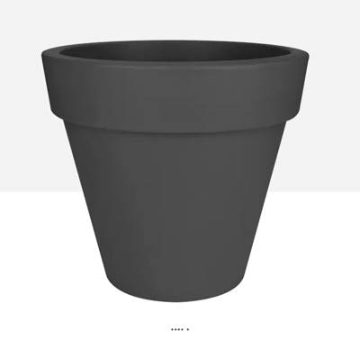 Bac Pure Round  H 39 cm Gris anthracite