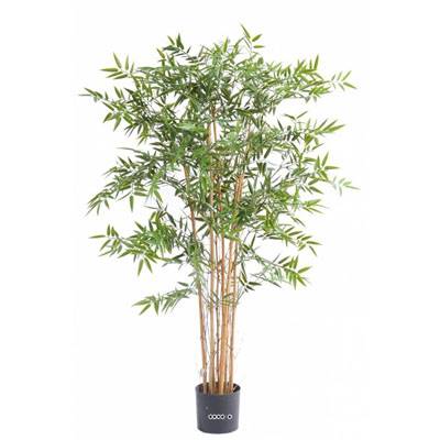 Bambou artificiel en pot special UV pour extérieur H 150 cm Vert