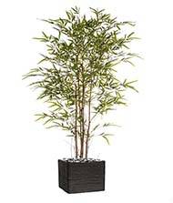 Bambou artificiel à 5 cannes 1296 feuilles H 150 cm
