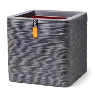 Bac Rib en plastique de qualité supérieure Int/Ext. cube 30x30x30 cm Noir-blanc