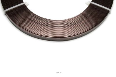 Fil aluminium Plat Chocolat souple lg 5 mm L 10 mètres décoration