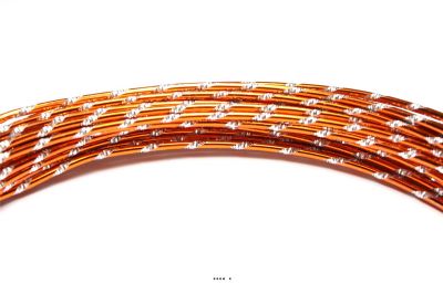 Fil aluminium diamant Orange souple D 2 mm L 10 metrès décoration