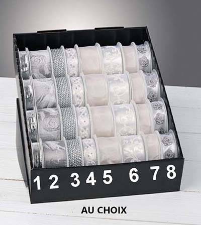 Ruban de decoration pour sapin fetes deco 25 mm à l'unité N°8