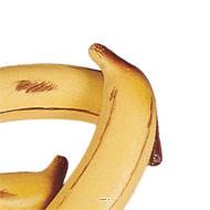 Banane artificielle grande taille X 3 en Plastique soufflé L 190x35 mm