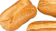 Petit pain blanc artificiel en lot de 4 Plastique soufflé L 100x60 mm