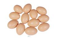 Œuf de poule brun artificiel X 12 en Plastique soufflé H 65x45 mm