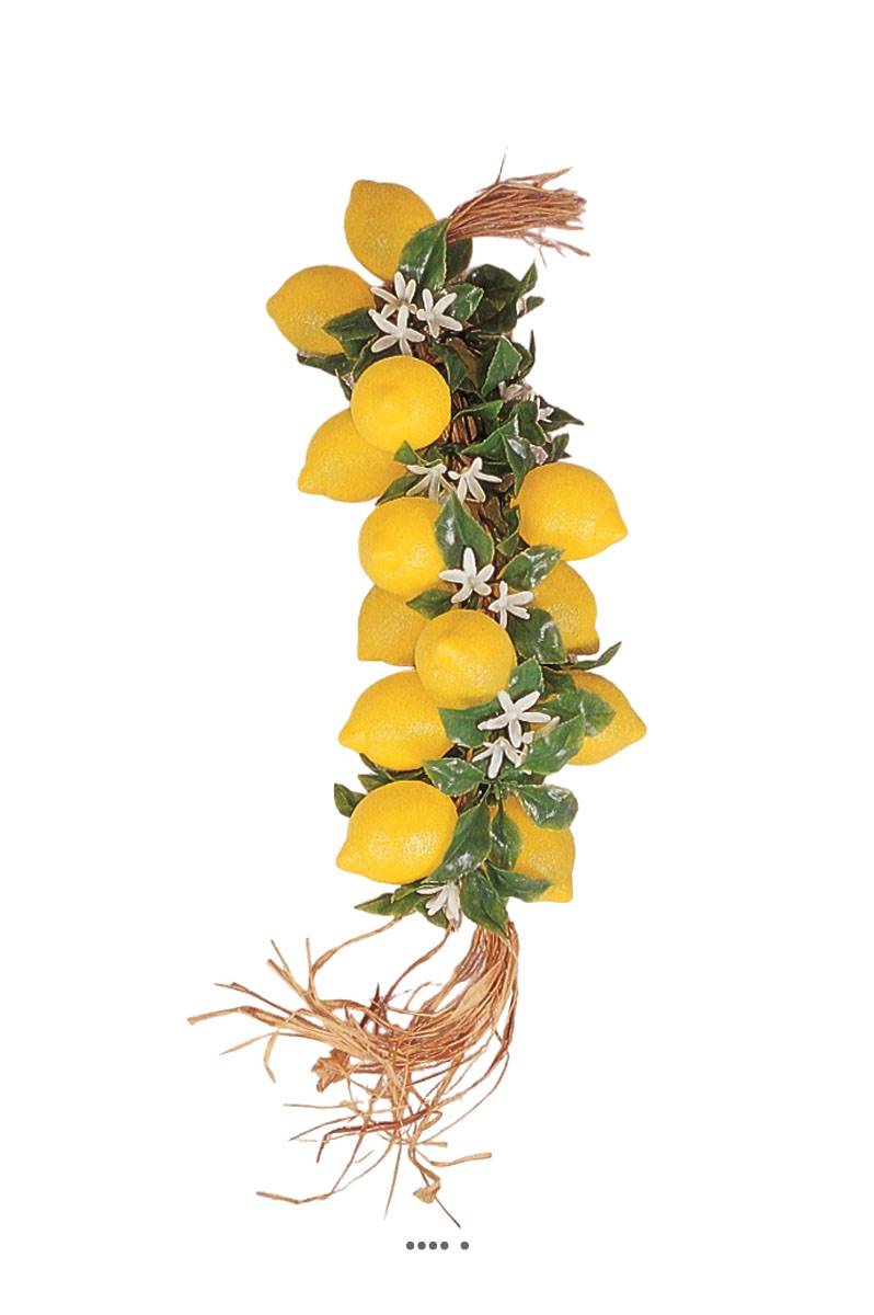 artificielles Grappe de 20 citrons artificiels en Plastique soufflé L 50 cm