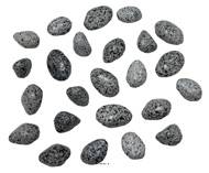 Petit galets artificiels assortis X 24 en Plastique soufflé D 30-50 mm