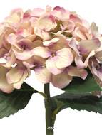 Hortensia artificiel en tige 1 tete 5 feuilles H 50 cm Top Rose