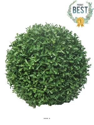 Boule de buis factice feuilles PE protection UV H 28 cm Vert - BEST