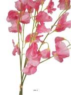 Pois de senteur fleur artificielle en 3 branches H 50 cm Rose fushia