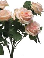 Bouquet de rose Paris artificielle, 10 têtes, H 42 cm Rose pâle - BEST
