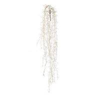 Chute de tillansia artificiel L 80 cm blanc