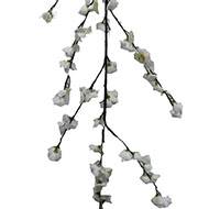 Fleurs de pêcher artificielles longue branche pour déco L 125 cm Blanc 