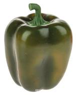 Poivron factice vert plastique soufflé taille réelle H 9,5 x D 8 cm