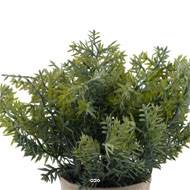 Herbe aromatique artificielle Thym H 21 cm pot carton D 20 cm
