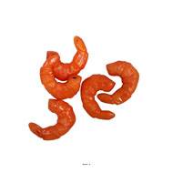 Crevettes oranges cuites artificielles x5, Longueur 5 cm, largeur 4 cm