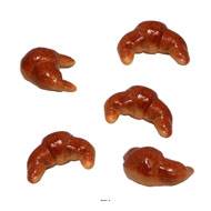 Lot de 5 petits croissant artificiels Longueur 5 cm, Largeur 7 cm