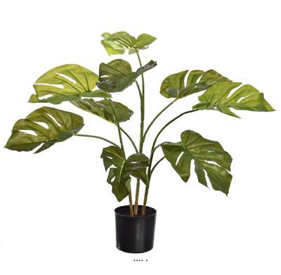 Philodendron artificiel, H 80 cm, D 50 cm en pot