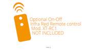 Télécommande optionale IR On-Off mod. XT-RC1