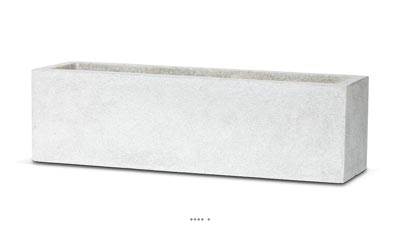 Bac en pures Fibres Mora Ext. Jardinière L100 x 40 x H40 cm Gris Clair