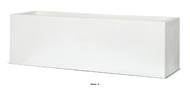 Bac en pures Fibres Blanka Ext. Jardiniere Blanc glossy L 88 X l 28 X H 28 CM