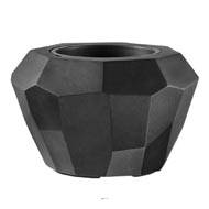 Bac fibres de verre/ composite Ext. bullet bas taill 60cm H37cm noir