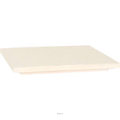 Bac polystone 40 cm x 40 cm H 4 cm Ext. carré crème