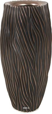 Bac plastique & particules métal Ø45cm H100cm Ext bullet bronze vague