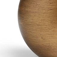Joli pot rétro forme boule doré en matières synthétiques H 26 x D 28 cm Doré