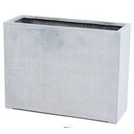 Jardinière haute en fibre de verre H 60 cm Gris ciment