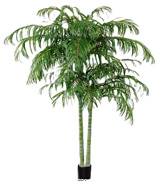 Palmier Areca artificiel 2 troncs H 240 cm 1692 feuilles en pot