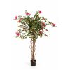 Bougainvillier artificiel tronc bois H150 cm Rose Fushia