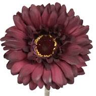 Gerbera artificiel H 55 cm D 10 cm superbe tête tissu Mauve violet