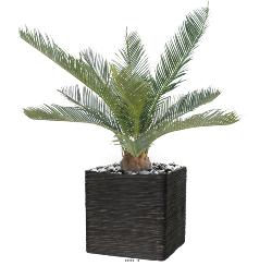 Palmier Cycas Artificiel en pot H 50 cm Vert