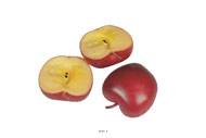 Demi Pomme artificielle Rouge X 3 en Plastique souffl H 65x40 mm