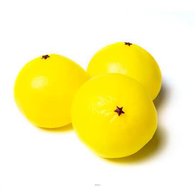 Pamplemousse artificiel en lot de 3 en Plastique soufflé D 100 mm