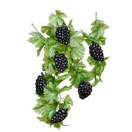 Guirlande de feuillage vert artificiel avec raisin en Plastique L 2 m