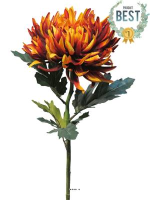 Chrysanthème artificiel, H 63 cm Orange - BEST