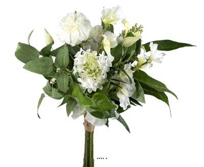 Bouquet de fleurs des champs artificielles crème H48 cm D30 cm Superbe