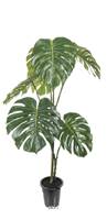 Monstera deliciosa artificielle, sur pied, en pot H 120 cm, D 65 cm