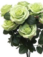 Bouquet de rose Paris artificielle, 10 têtes, H 42 cm Vert été - BEST