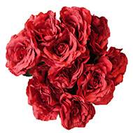 Bouquet de 11 roses artificielles parfumées Saint Valentin "Passion" H 75 cm