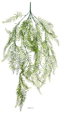 Chute de Fougère Verte en Plastique artificielle H 90 cm D 23 cm 8 ramures