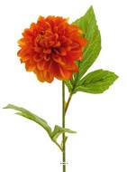 Fleur artificielle Dahlia H 48 cm – Une fausse fleur au réalisme saisissant Orange