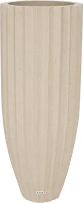 Bac en Polystone Strips Ext. Colonne ronde D 40 x H 100 cm crème